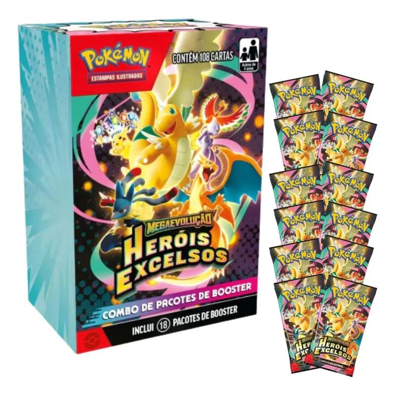 Combo De Pacotes Booster Heróis Excelsos 36655 - Copag - Deck de